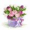Riolis Counted Cross Stitch Kit 7.75"X7.75"-Tulips Hat Box (14 Count)
